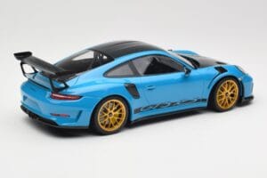 Porsche 911 991.2 GT3 RS Weissach Package Shark Blue Wording Zlaté Magnéziumové Ráfiky Minichamps 1:18 153068237 Kov – obrázok 2 z 6