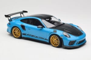 Porsche 911 991.2 GT3 RS Weissach Package Shark Blue Wording Zlaté Magnéziumové Ráfiky Minichamps 1:18 153068237 Kov – obrázok 4 z 6