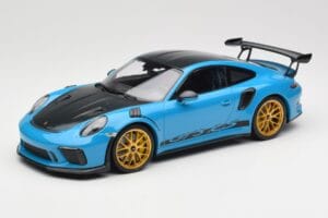 Porsche 911 991.2 GT3 RS Weissach Package Shark Blue Wording Zlaté Magnéziumové Ráfiky Minichamps 1:18 153068237 Kov