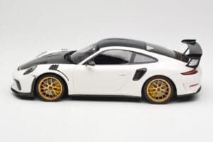 Porsche 911 991.2 GT3 RS Weissach Package Biely Zlaté Magnéziumové Ráfiky Minichamps 1:18 153068238 Kov – obrázok 3 z 6