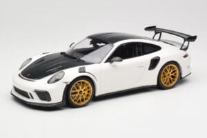 Porsche 911 991.2 GT3 RS Weissach Package Biely Zlaté Magnéziumové Ráfiky Minichamps 1:18 153068238 Kov