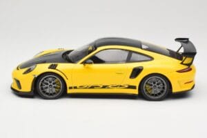 Porsche 911 991.2 GT3 RS Žltý Weissach Package Platinum Wheels Minichamps 1:18 155068221 Kov – obrázok 3 z 6