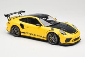 Porsche 911 991.2 GT3 RS Žltý Weissach Package Platinum Wheels Minichamps 1:18 155068221 Kov – obrázok 4 z 6
