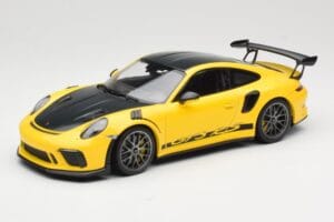Porsche 911 991.2 GT3 RS Žltý Weissach Package Platinum Wheels Minichamps 1:18 155068221 Kov