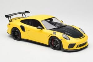 Porsche 911 991.2 GT3 RS Žltý s Čiernymi Kolesami Minichamps 1:18 155068231 Kov – obrázok 4 z 6