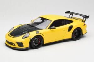 Porsche 911 991.2 GT3 RS Žltý s Čiernymi Kolesami Minichamps 1:18 155068231 Kov