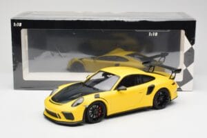 Porsche 911 991.2 GT3 RS Žltý s Čiernymi Kolesami Minichamps 1:18 155068231 Kov – obrázok 6 z 6