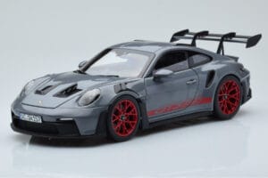 Porsche 911 992 GT3 RS Arctic Šedý Pyro Červený Norev 1:18 187350 Kov