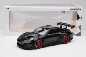 Porsche 911 992 GT3 RS Čierny & Červené Kolesá & Čierny Dekor Minichamps 1:18 153062240 Kov – obrázok 6 z 6