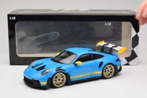 Porsche 911 992 GT3 RS Shark Modrý & Žltý Decor Concept Minichamps 1:18 911992001 Kov – obrázok 8 z 8
