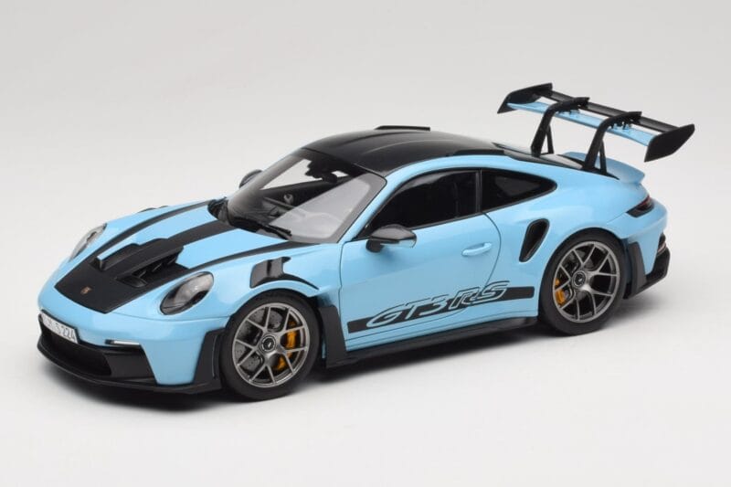 Porsche 911 992 GT3 RS Weissach Pack Gulf Blue Norev 1:18 187367 Kov