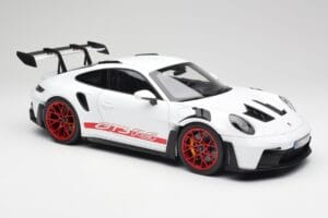 Porsche 911 992 GT3 RS Biely & Pyro Červený Norev 1:12 127530 Kov – obrázok 4 z 6