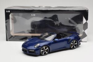 Porsche 911 992 Turbo S Kabriolet Blue Metallic Minichamps 1:18 155069081 Kov – obrázok 6 z 6