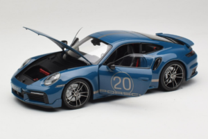 Porsche 911 992 Turbo S Coupe Sport Design Modrý Minichamps 1:18 113069073 Kov – obrázok 2 z 8