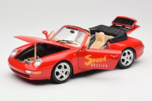 Porsche 911 993 Carrera Kabriolet Červený Bburago 1:18 3090 Kov – obrázok 2 z 8