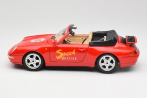 Porsche 911 993 Carrera Kabriolet Červený Bburago 1:18 3090 Kov – obrázok 4 z 8