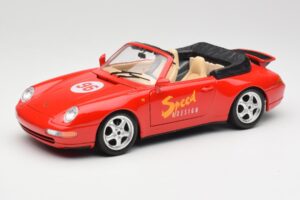 Porsche 911 993 Carrera Kabriolet Červený Bburago 1:18 3090 Kov