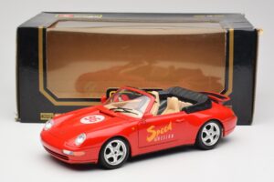 Porsche 911 993 Carrera Kabriolet Červený Bburago 1:18 3090 Kov – obrázok 8 z 8