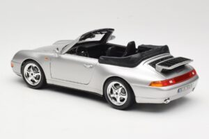 Porsche 911 993 Carrera Kabriolet Strieborný Bburago 1:18 18-12039 Kov – obrázok 7 z 8