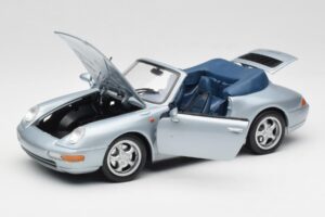 Porsche 911 993 Carrera Kabriolet Strieborný Maisto 1:18 100299-M1 Kov – obrázok 2 z 8