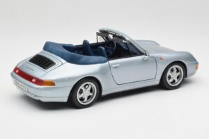 Porsche 911 993 Carrera Kabriolet Strieborný Maisto 1:18 100299-M1 Kov – obrázok 3 z 8