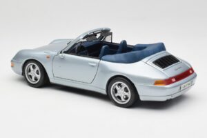 Porsche 911 993 Carrera Kabriolet Strieborný Maisto 1:18 100299-M1 Kov – obrázok 7 z 8