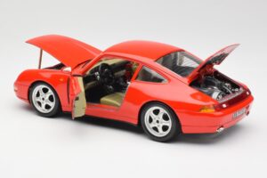 Porsche 911 993 Carrera Červený Bburago 1:18 3050 Kov – obrázok 5 z 8