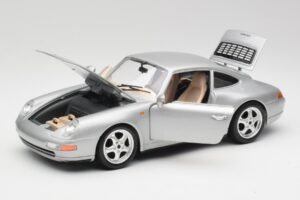 Porsche 911 993 Carrera Strieborný Bburago 1:18 3050-M1 Kov – obrázok 8 z 8