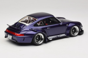 Porsche 911 993 RWB Army Girl Fialový GT Spirit 1:18 GT562 Živica – obrázok 2 z 6