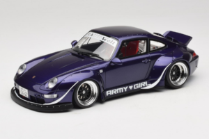 Porsche 911 993 RWB Army Girl Fialový GT Spirit 1:18 GT562 Živica
