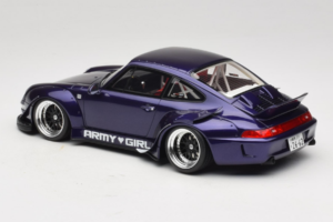 Porsche 911 993 RWB Army Girl Fialový GT Spirit 1:18 GT562 Živica – obrázok 5 z 6