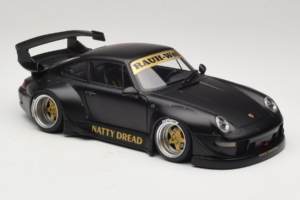 Porsche 911 993 RWB Matt Black With Gold Wheels AUTOart 1:18 78154 Kompozit – obrázok 6 z 8
