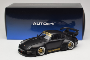 Porsche 911 993 RWB Matt Black With Gold Wheels AUTOart 1:18 78154 Kompozit – obrázok 8 z 8