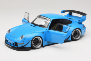 Porsche 911 993 RWB Nebesky Modrý Gun Grey Wheels AUTOart 1:18 78152 Kompozit – obrázok 2 z 8
