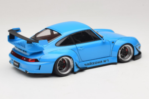 Porsche 911 993 RWB Nebesky Modrý Gun Grey Wheels AUTOart 1:18 78152 Kompozit – obrázok 3 z 8