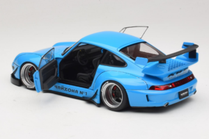 Porsche 911 993 RWB Nebesky Modrý Gun Grey Wheels AUTOart 1:18 78152 Kompozit – obrázok 5 z 8