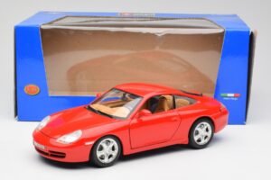 Porsche 911 996 Carrera 4 Červený Bburago 1:18 30085 Kov – obrázok 8 z 8