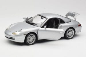Porsche 911 996 Carrera Kabriolet Strieborný Hot Wheels 1:18 213595 Kov – obrázok 2 z 8