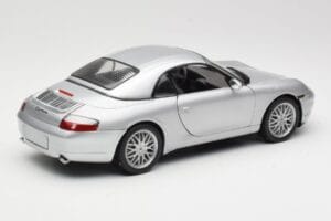 Porsche 911 996 Carrera Kabriolet Strieborný Hot Wheels 1:18 213595 Kov – obrázok 3 z 8