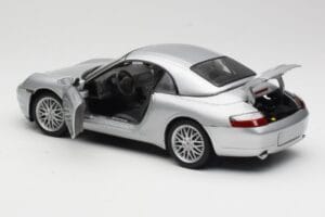Porsche 911 996 Carrera Kabriolet Strieborný Hot Wheels 1:18 213595 Kov – obrázok 5 z 8