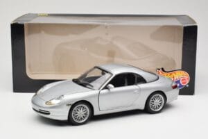 Porsche 911 996 Carrera Kabriolet Strieborný Hot Wheels 1:18 213595 Kov – obrázok 8 z 8
