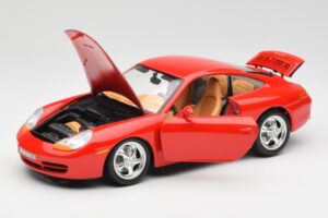 Porsche 911 996 Carrera Červený Bburago 1:18 3385 Kov – obrázok 2 z 8