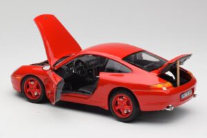 Porsche 911 996 Carrera Červený Limitovaná Edícia Bburago 1:18 3385-M1 Kov – obrázok 5 z 8