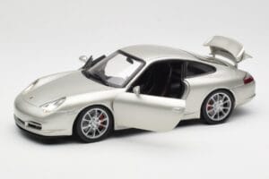 Porsche 911 996 GT3 Strieborný Hot Wheels 1:18 C2590 Kov – obrázok 2 z 8