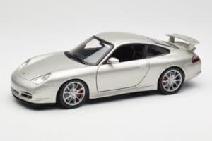 Porsche 911 996 GT3 Strieborný Hot Wheels 1:18 C2590 Kov