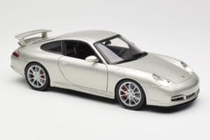 Porsche 911 996 GT3 Strieborný Hot Wheels 1:18 C2590 Kov – obrázok 6 z 8