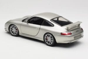 Porsche 911 996 GT3 Strieborný Hot Wheels 1:18 C2590 Kov – obrázok 7 z 8