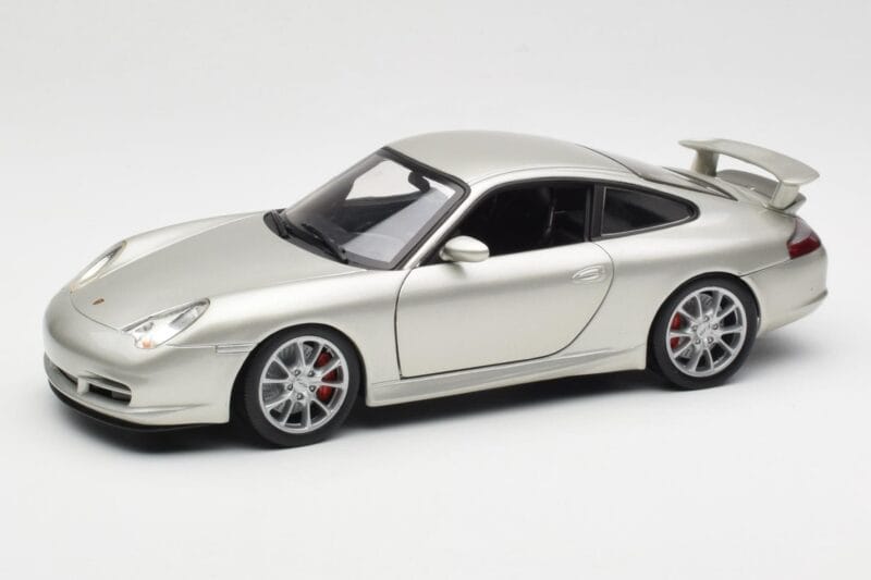 Porsche 911 996 GT3 Strieborný Hot Wheels 1:18 C2590 Kov