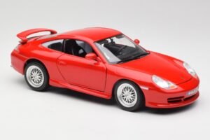 Porsche 911 996 GT3 Strasse Červený Bburago 1:18 30395 Kov – obrázok 6 z 8