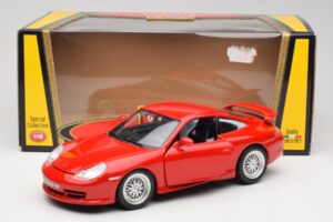 Porsche 911 996 GT3 Strasse Červený Bburago 1:18 30395 Kov – obrázok 8 z 8